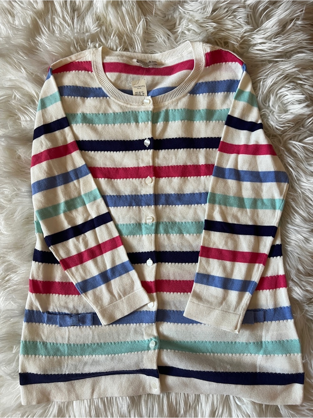 Talbots Strip Cardigan - Small